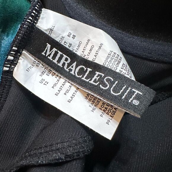 MiracleSuit Siren Underwire Swimsuit Tropical Palms size 12 - Picture 9 of 11